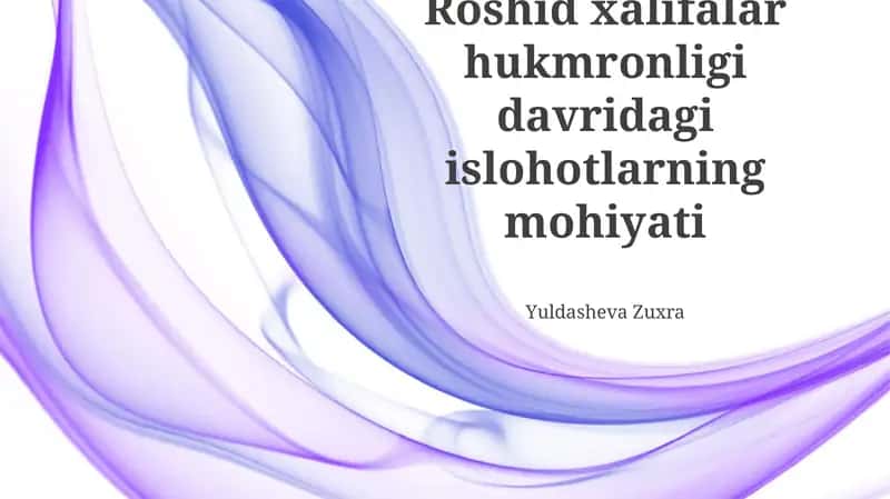 Rashidun Xalifaligidagi Islohotlarning Mohiyati 1