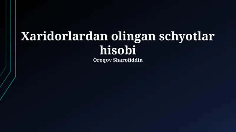 Hisob-Fakturalar hisobi 1