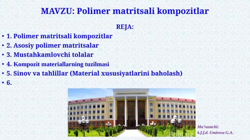 Polimer matritsali kompozitlar 1