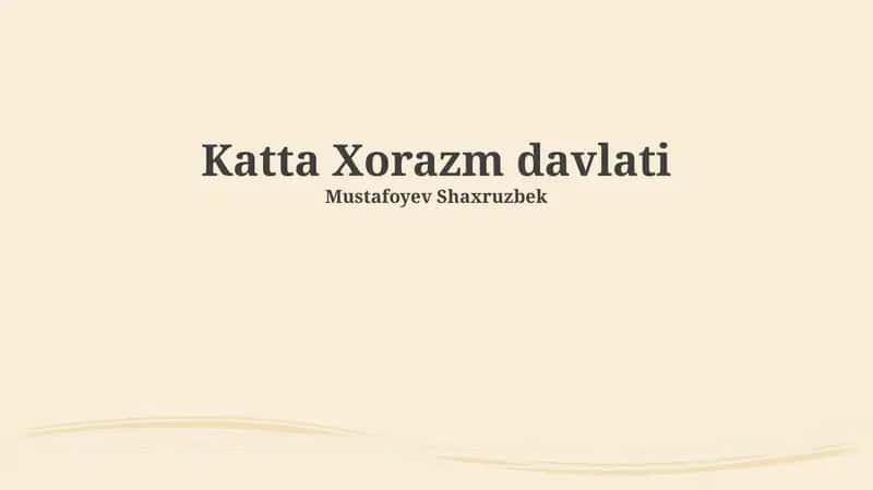 Xorazm davlati 1