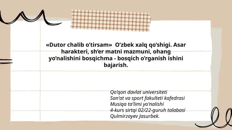 Dutor chalib o’tirsam 1