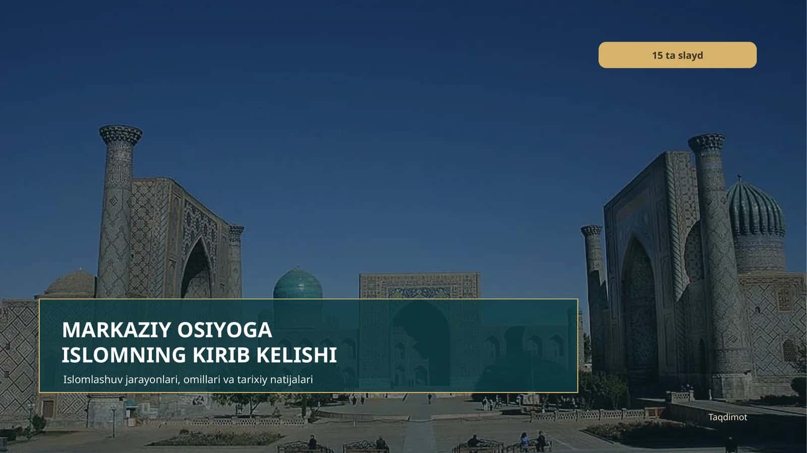 Islomning Kirib Kelishi 1