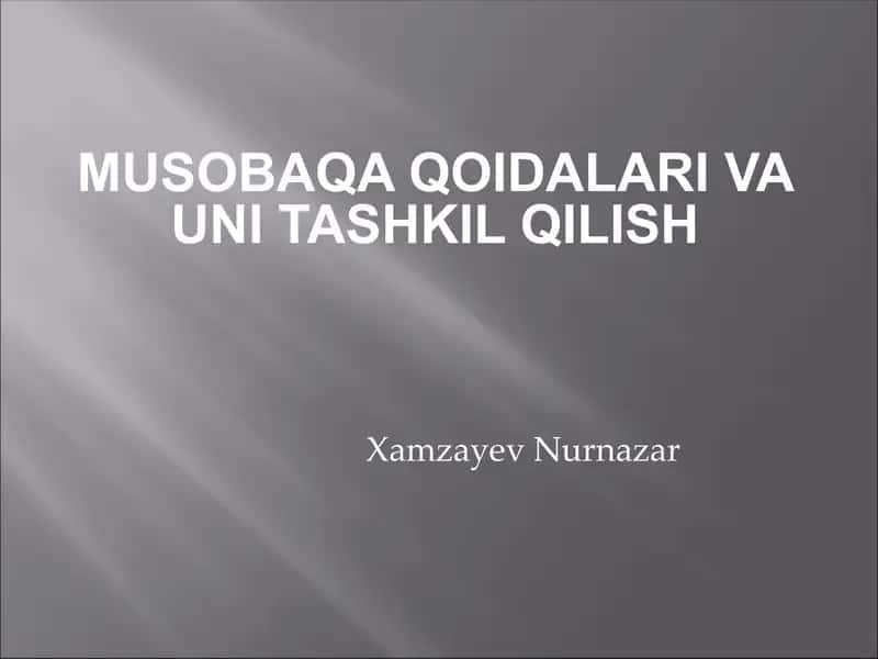 Voleybolda musobaqa qoidalari va uni tashkil qilish 1