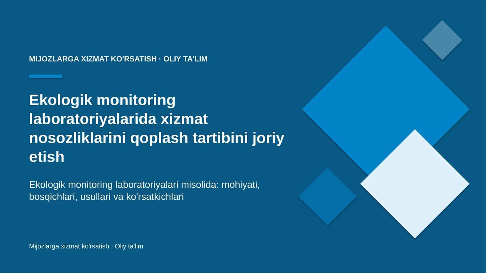 ekologik monitoring laboratoriyalarida xizmat nosozliklarini qoplash tartibini joriy etish 9554 1
