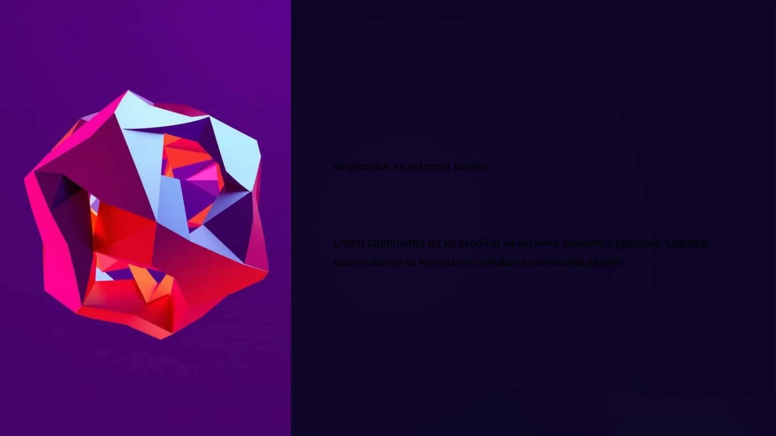 Ko'pyoqlilar va Aylanma Jismlar 1