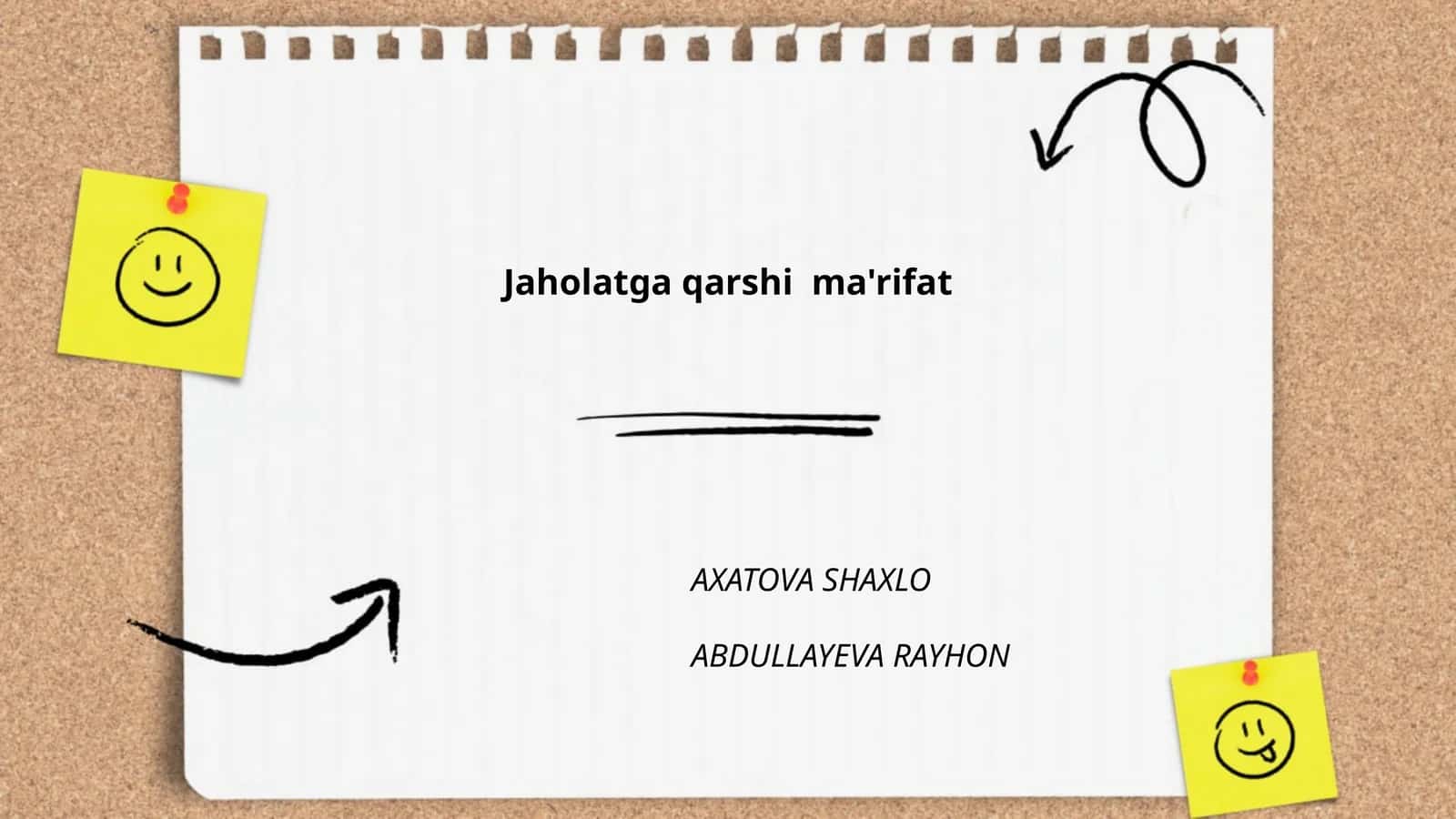 Jaholatga qarshi ma'rifat 1