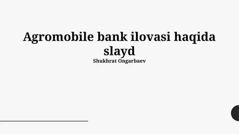 Agromobile Bank ilovasi 1