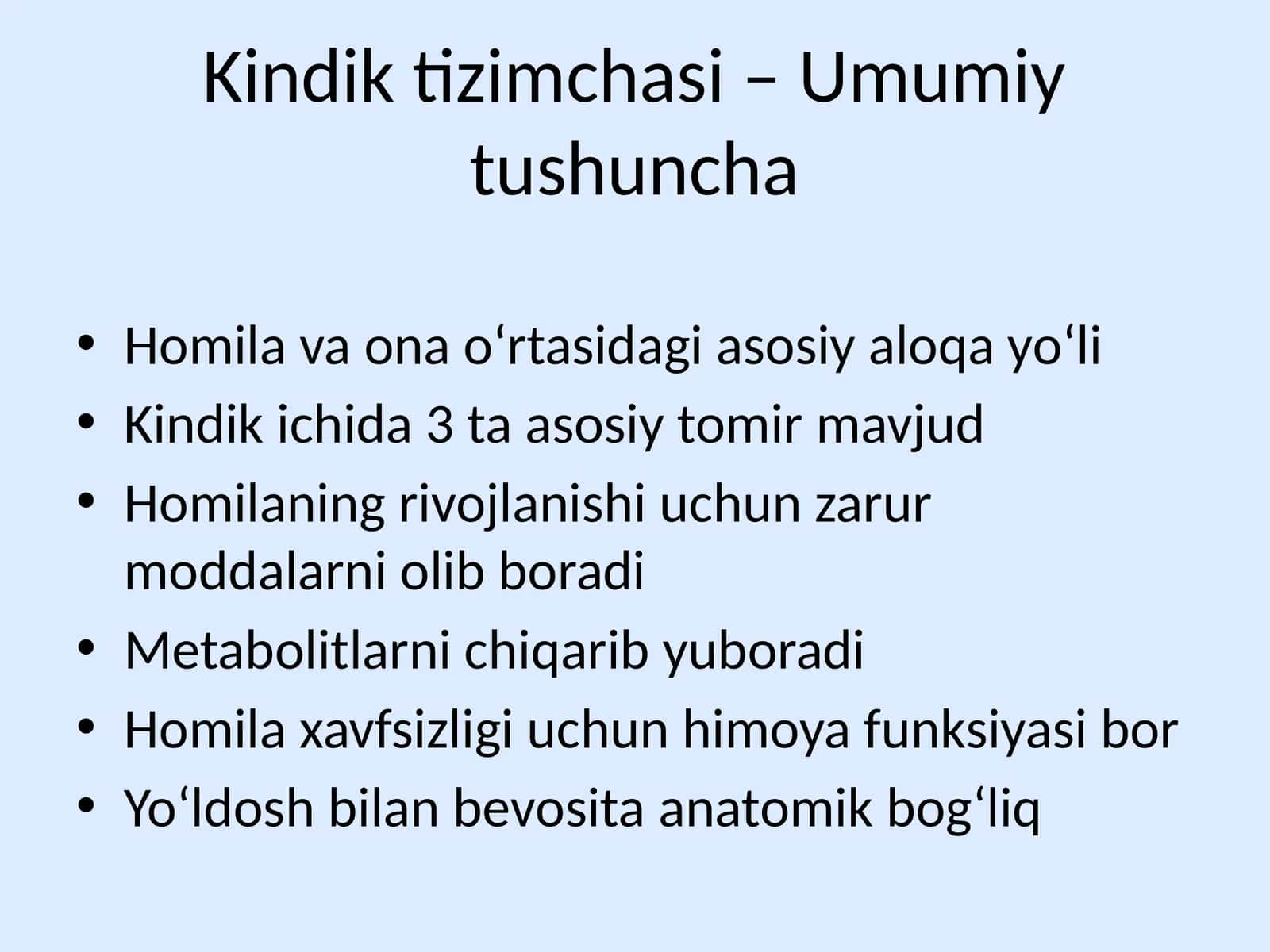 Kindik tizimchasi 1