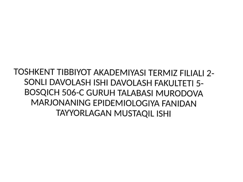 Karantin va O'ta xavfli infeksiyalar 1