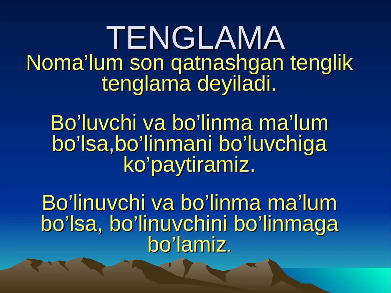 TENGLAMA 1