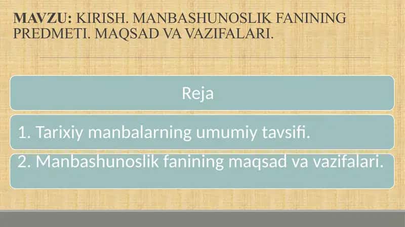 Kirish fanining predmeti 1