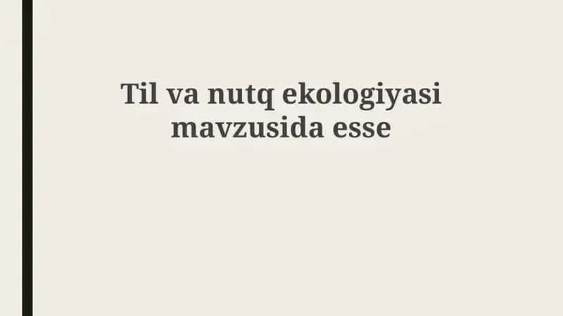Til va nutq ekologiyasi 1