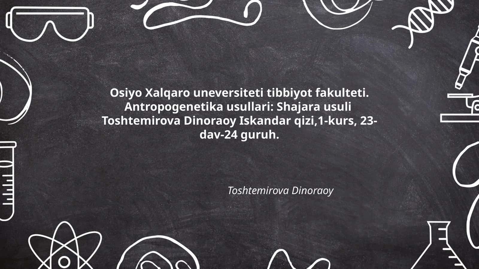 Antropogenetika usullari: Shajara usuli 1