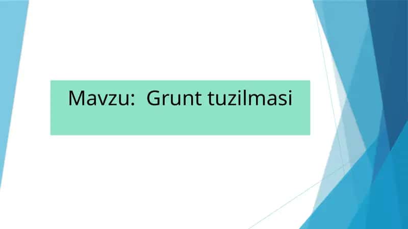 Grunt tuzilmasi 1