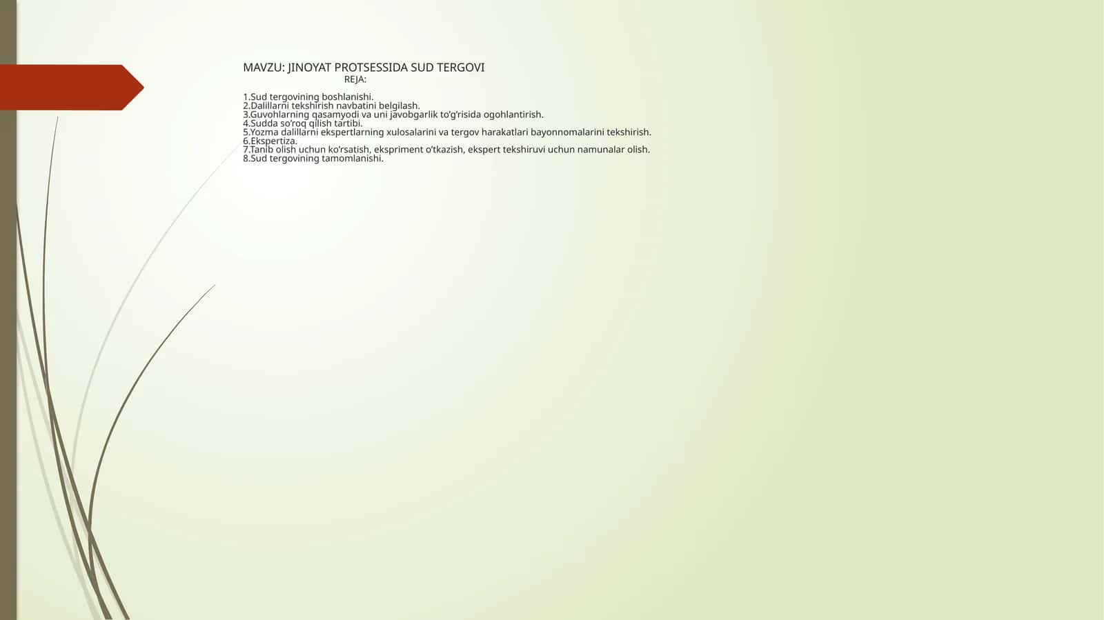 JINOYAT PROTSESSIDA SUD TERGOVI 1