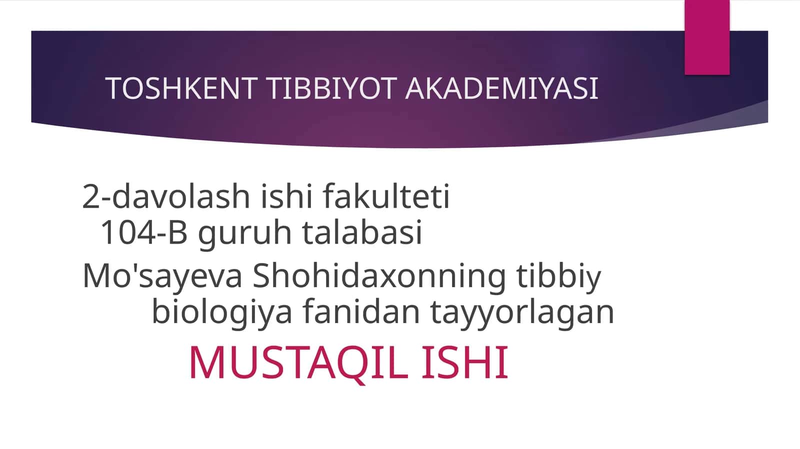 DNKning oqsil biosintezidagi roli 1