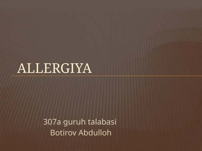 Allergiya 1