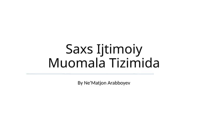 Shaxslararo muloqotda saksafon 1