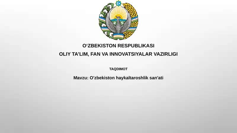 O'zbekiston haykaltaroshlik san'ati 1