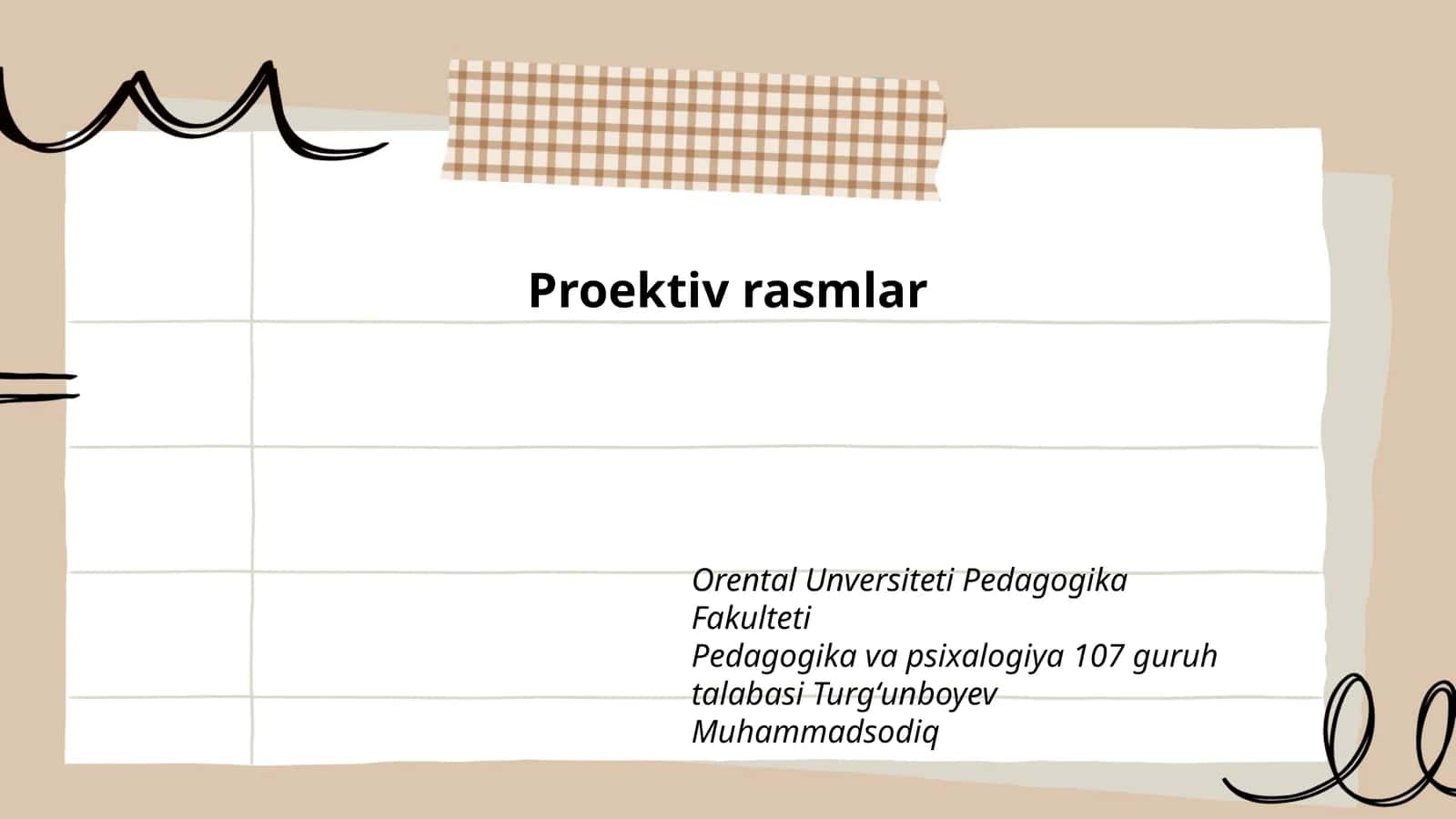 Proektiv rasmlar 1