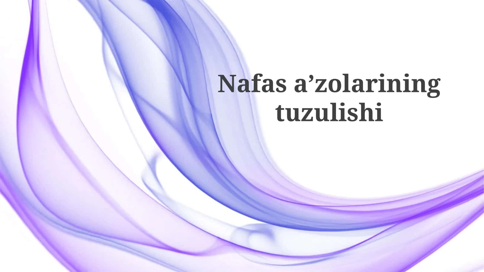 Nafasaʼzolarining tuzulishi 1