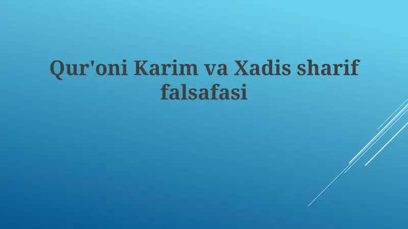 Qur'oniKarimvaXadisshariffalsafasi 1