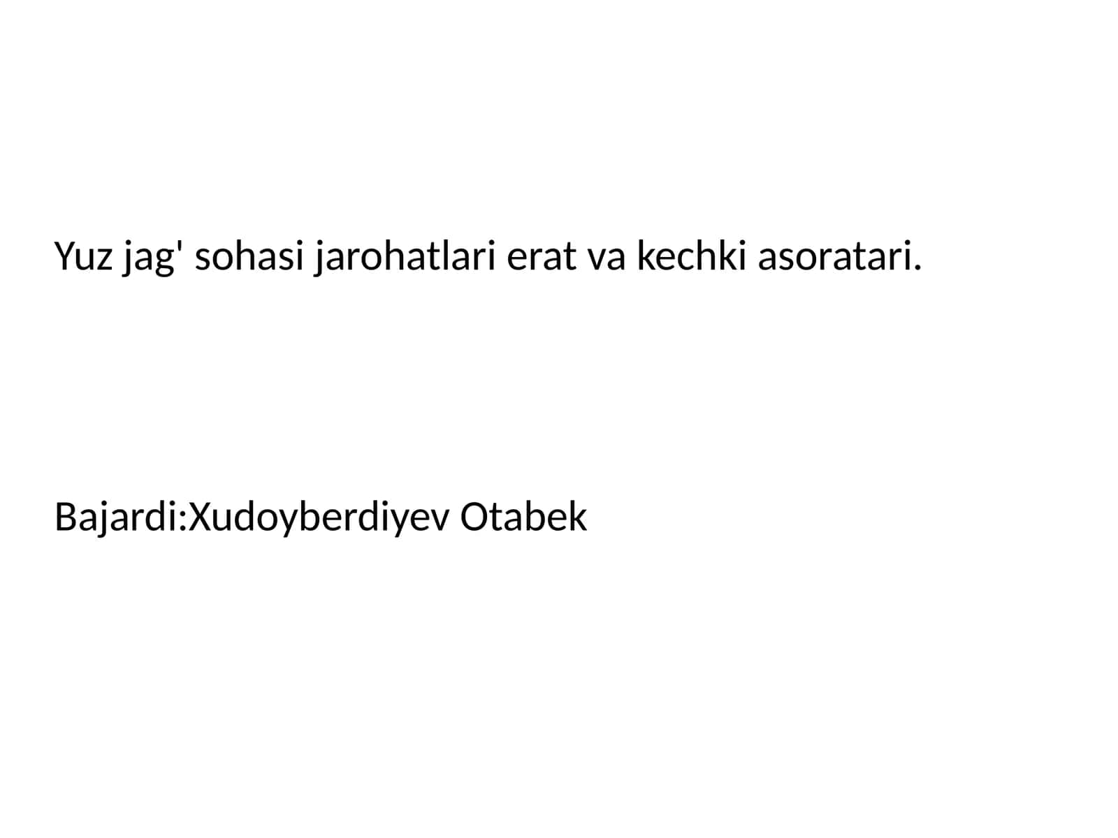 Yumshoq to‘qimalar jarohatlarining asoratlari 1