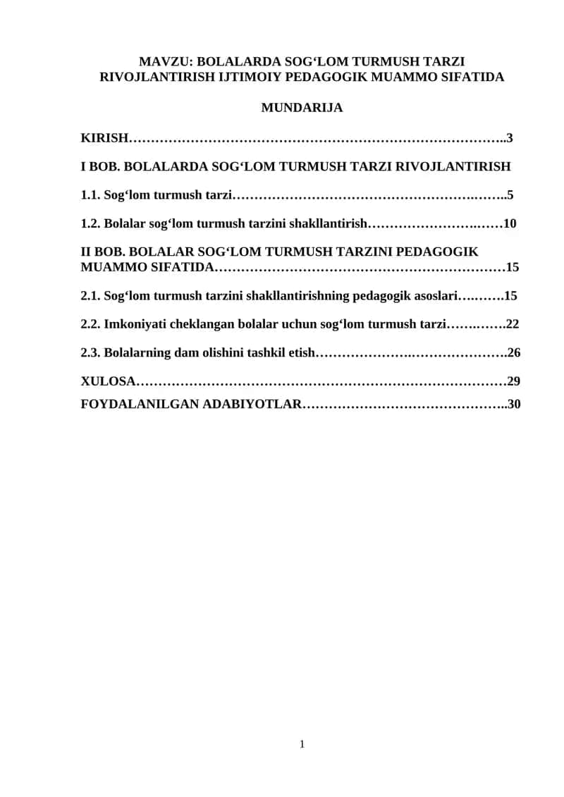 KURS ISHI 1