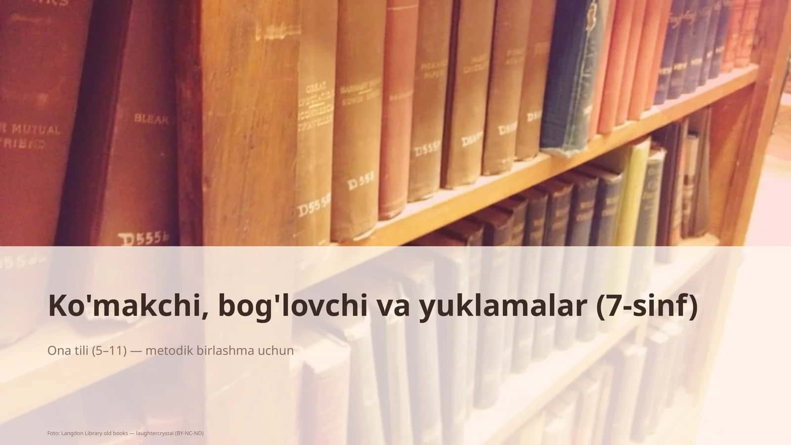 Ona tili (5–11) — metodik birlashma uchun 1