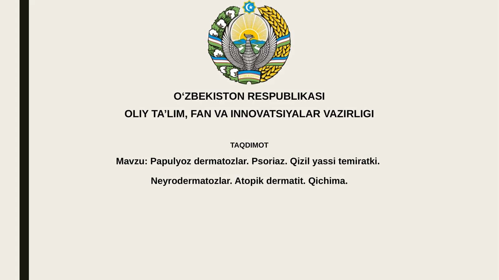 Papulyozdermatozlar va keng tarqalgan tur 1