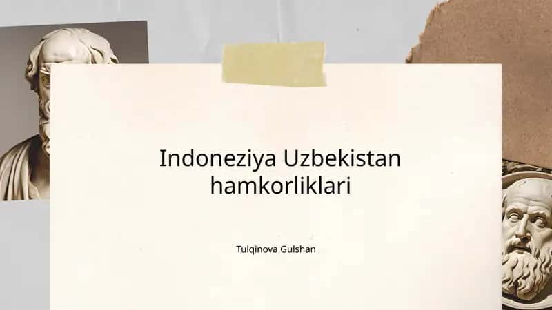 Indoneziya Uzbekistan hamkorliklari 1