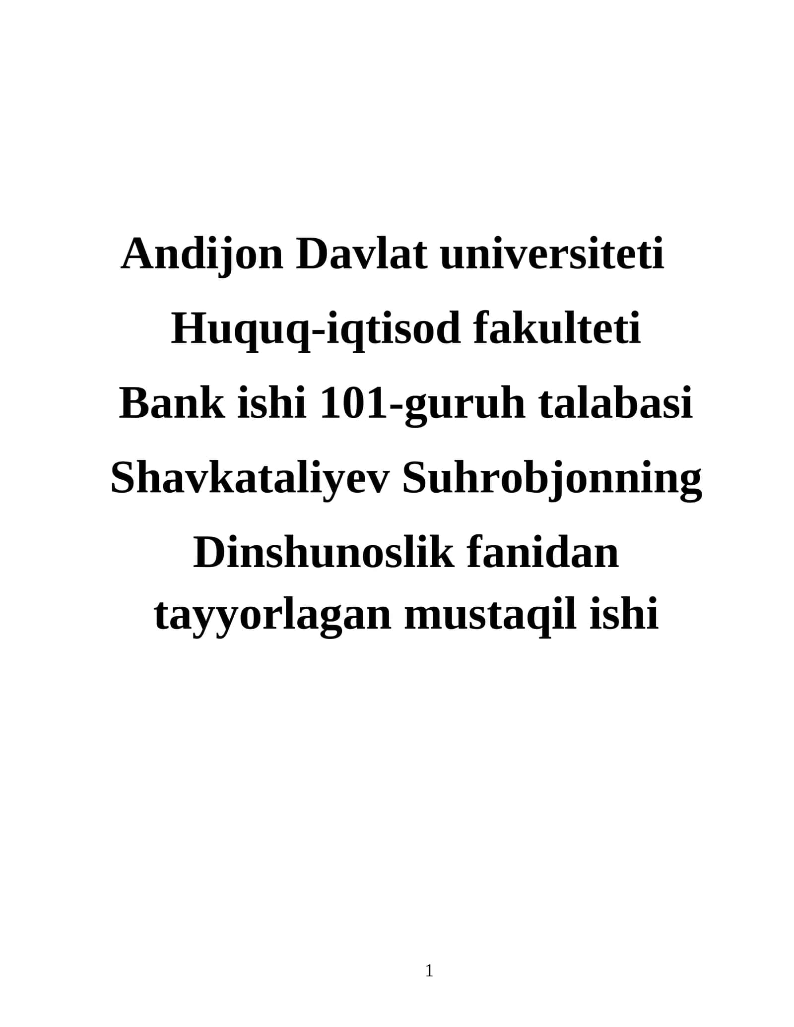 Islom qadriyatlari 1