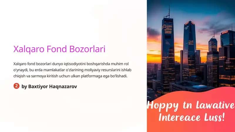 Xalqaro Fond Bozorlari 1