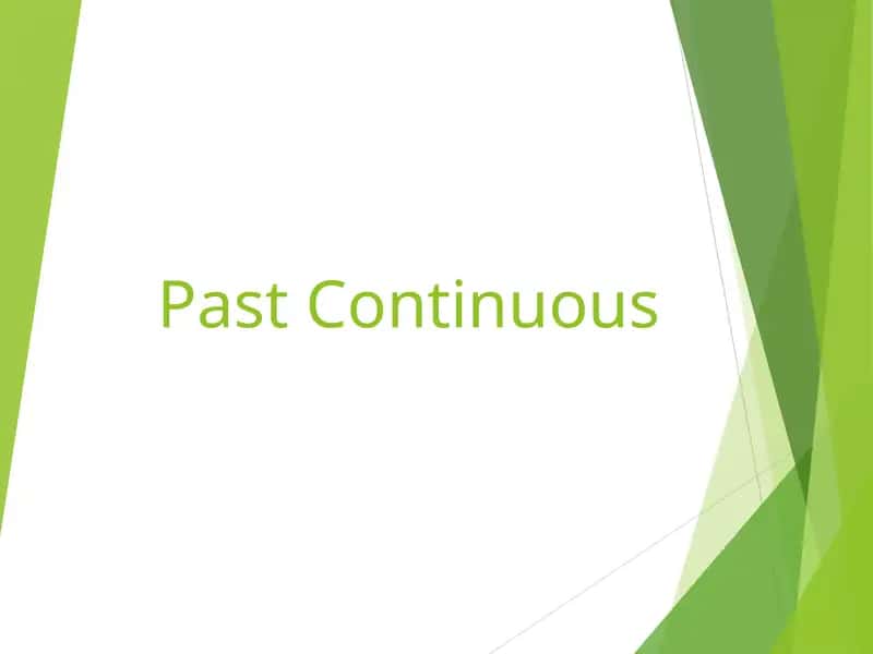 Past Continuous 1