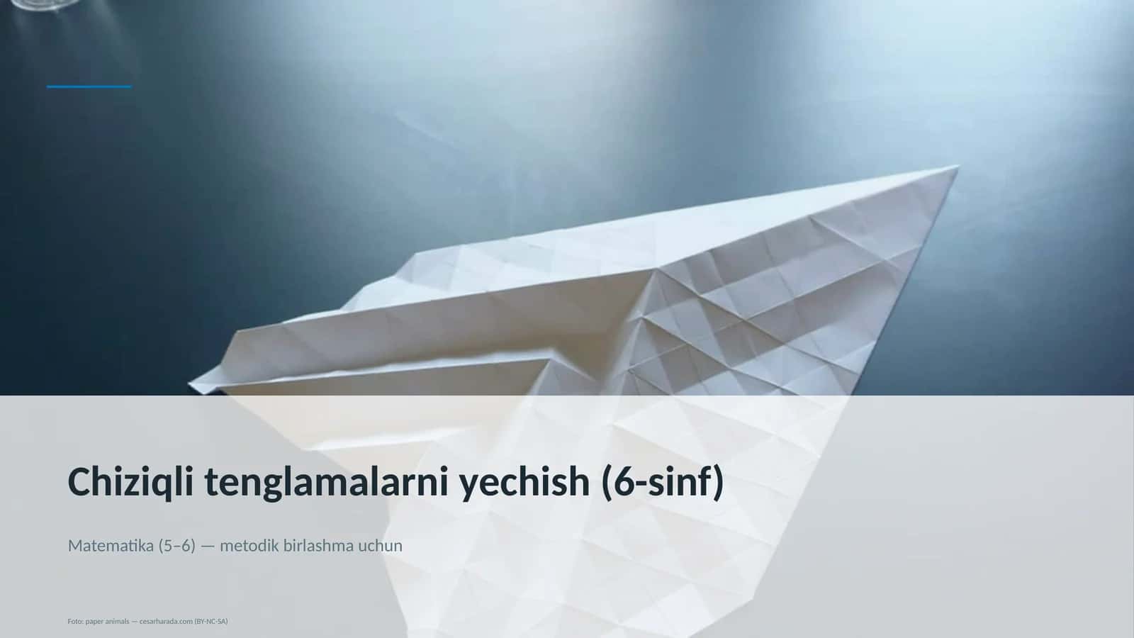 Chiziqli tenglamalarni yechish (6-sinf) 1