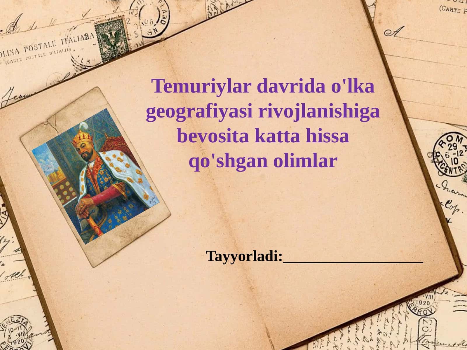 Temuriylar davrida geografiya 1