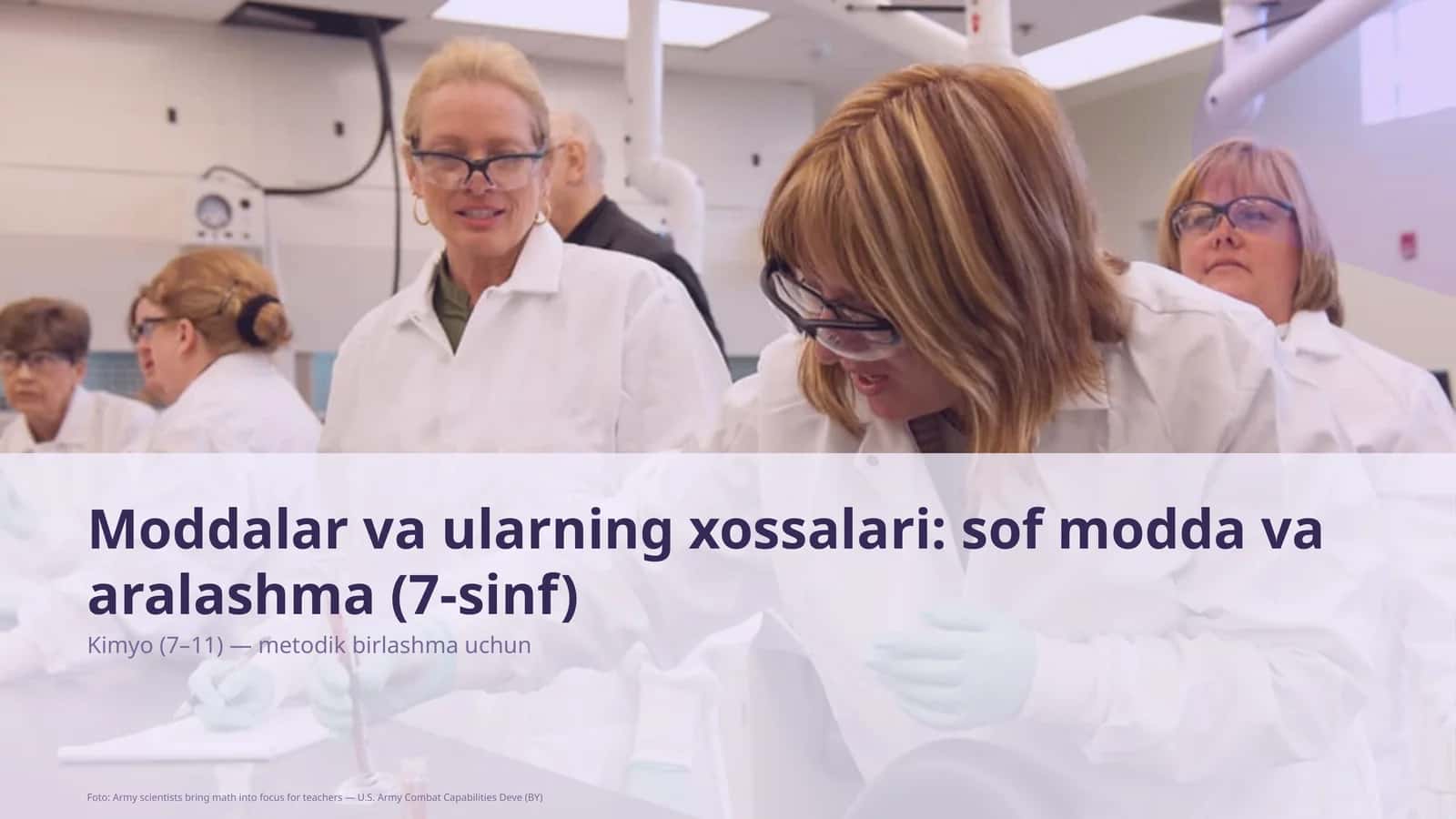 Moddalar va ularning xossalari: sof modda va aralashma (7-sinf) 1