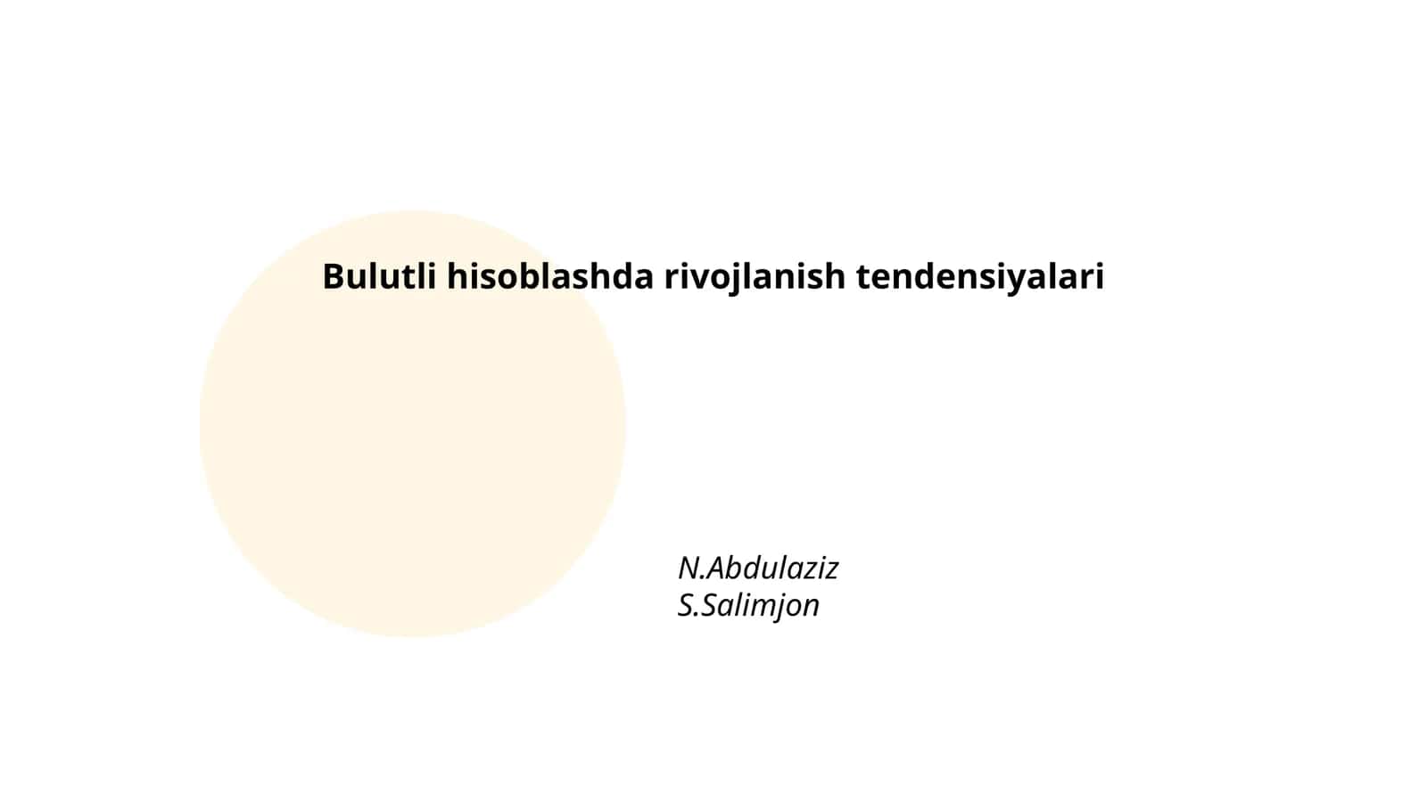 Bulutli hisoblashda rivojlanish tendensiyalari 1