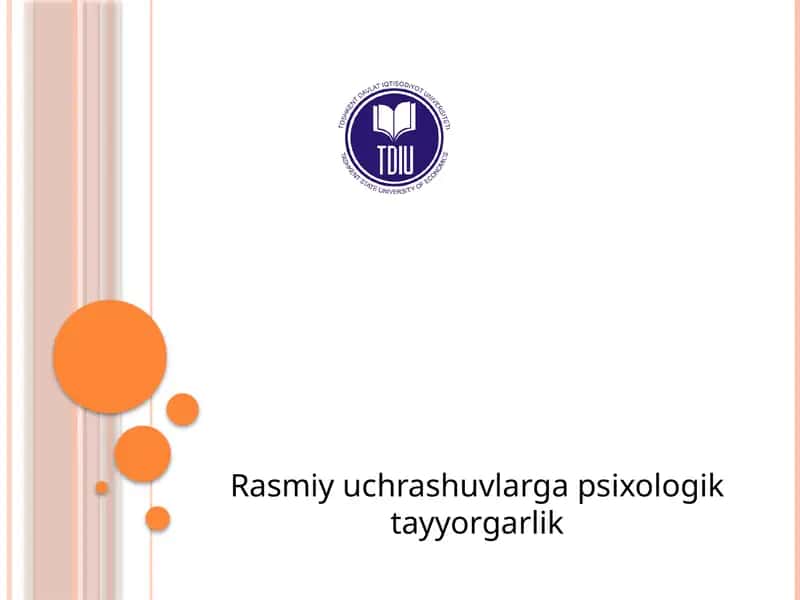 Rasmiy uchrashuvlar uchun psixologik tayyorgarlik 1