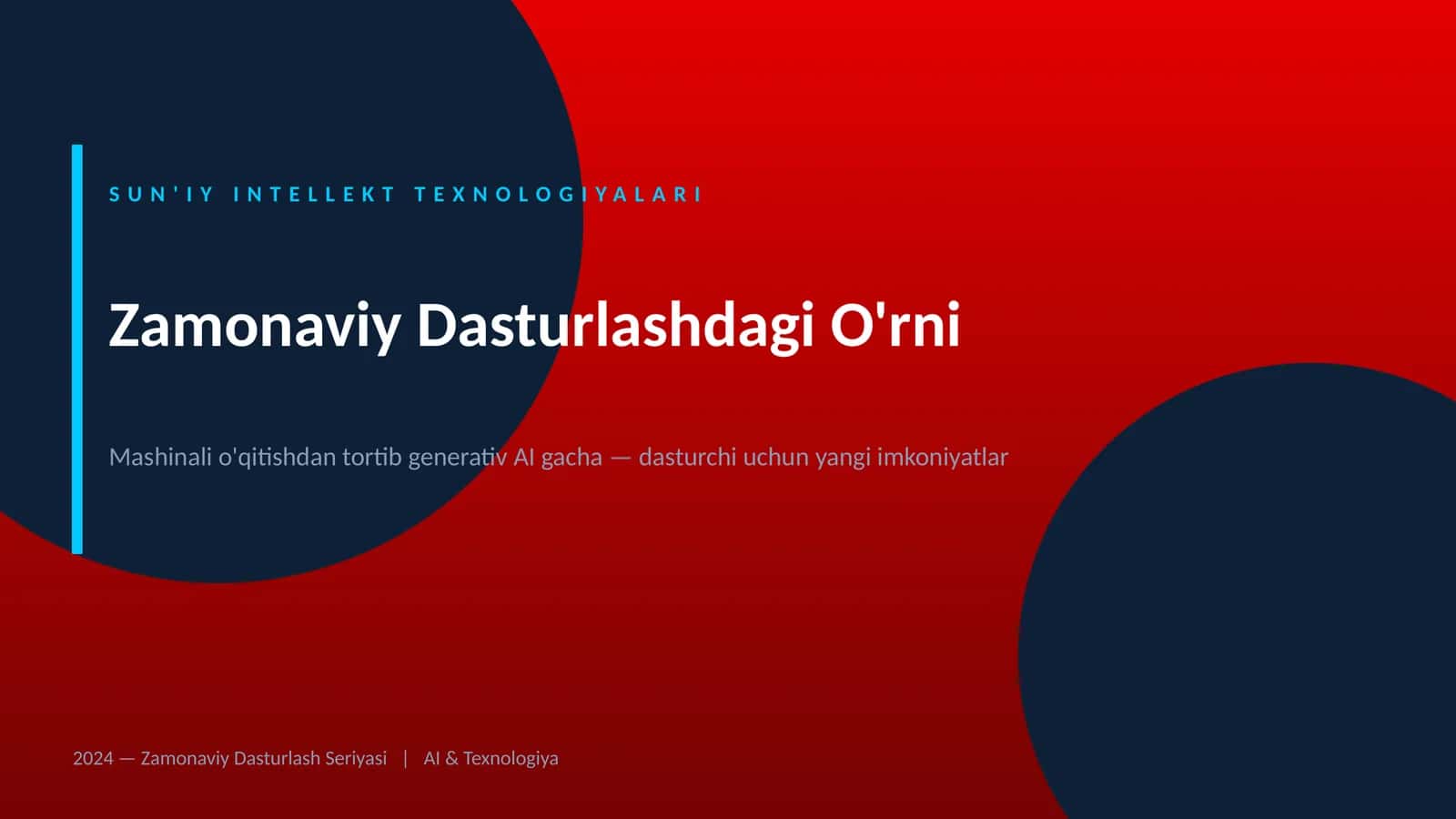 SUN'IY INTELLEKT TEXNOLOGIYALARI 1