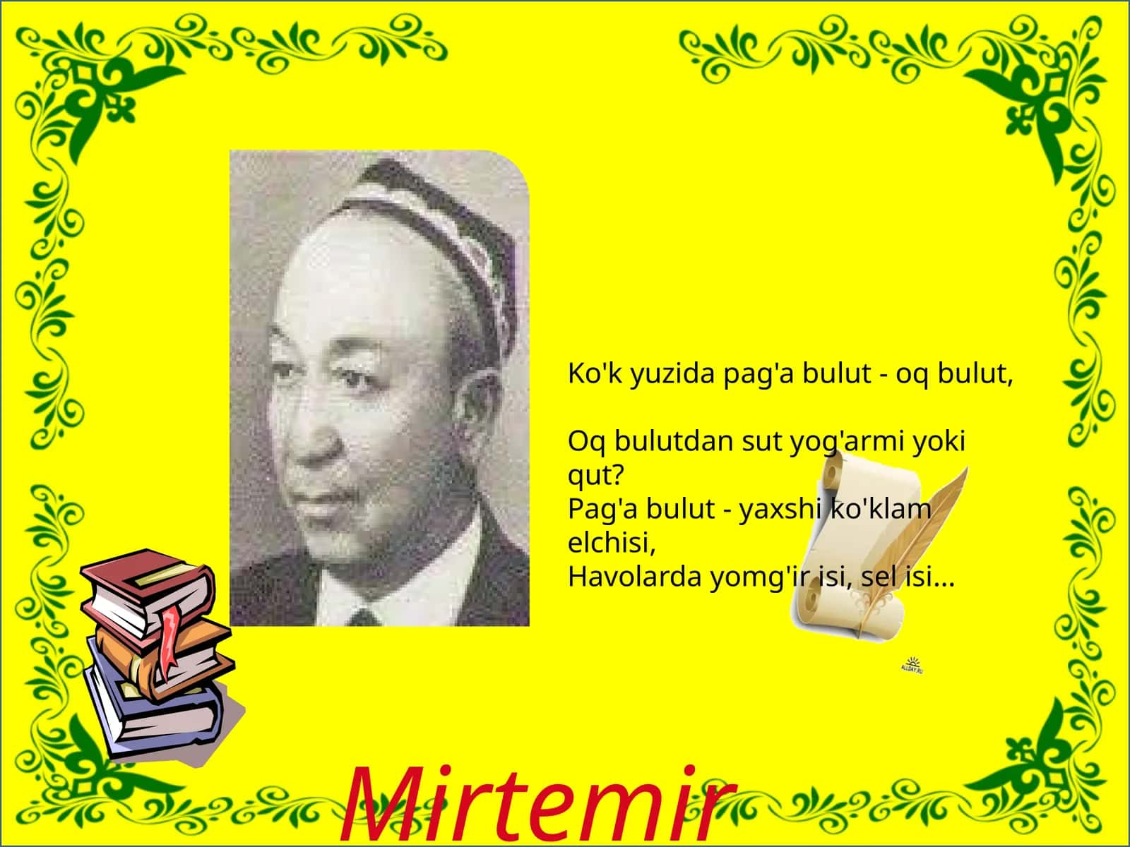 8-sinf Adabiyot fanidan Mirtemir hayoti va ijodi dars ishlanma 1