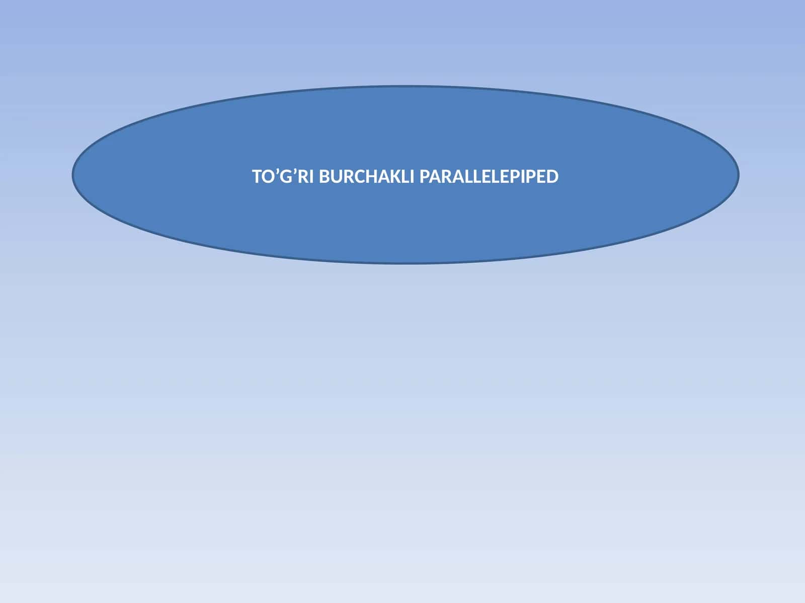 TO’G’RI BURCHAKLI PARALLELEPIPED 1