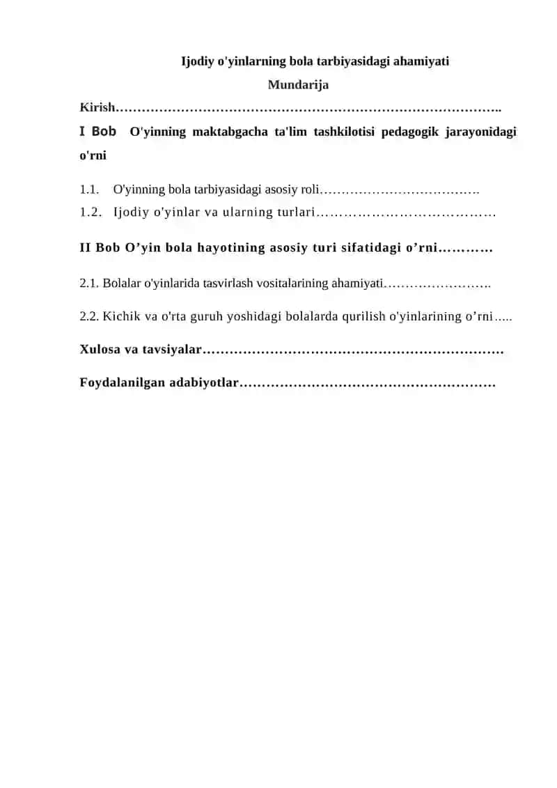 Maktabgacha ta’lim tashkilotlaridagi ta'lim –tarbiya jarayonida ilgʻor pedagogik va axborot texnologiyalardan foydalanish