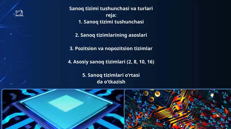 Sanoq tizimi tushunchasi va turlari 1