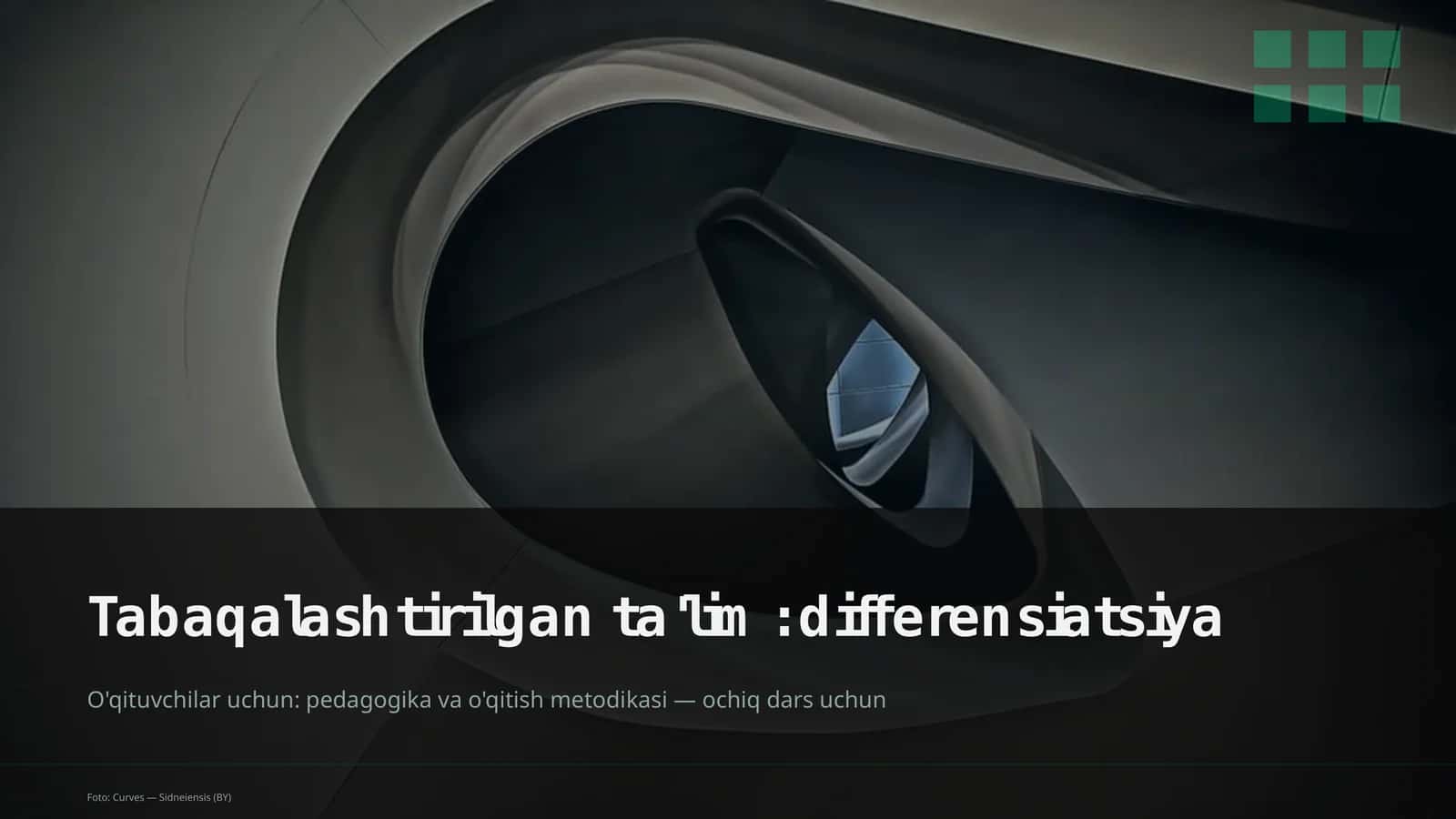 Tabaqalashtirilgan ta'lim: differensiatsiya 1