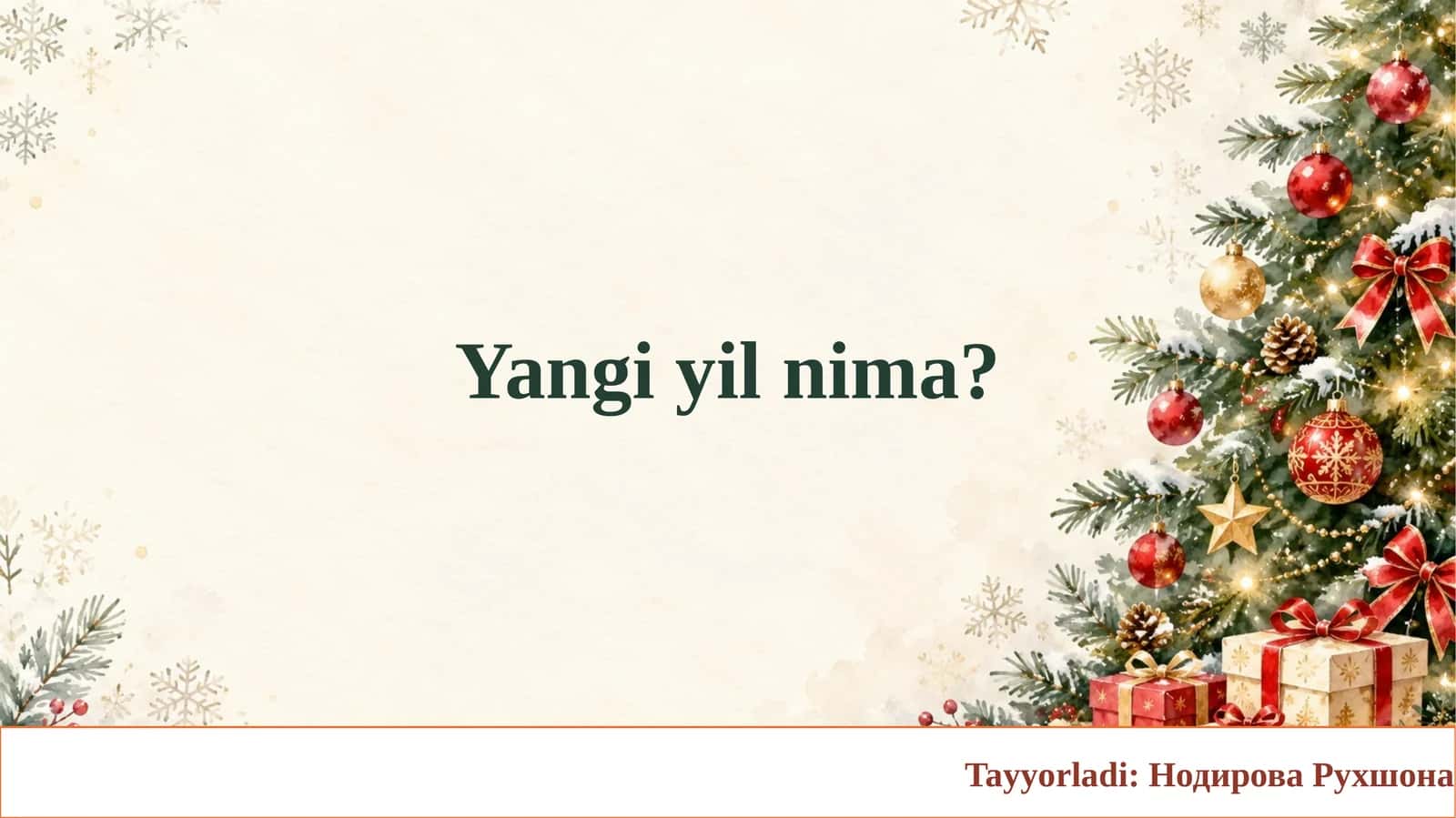 Yangiyilnima? 1