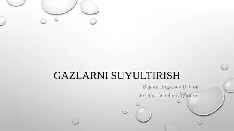 Gazlarni suyultirish 1