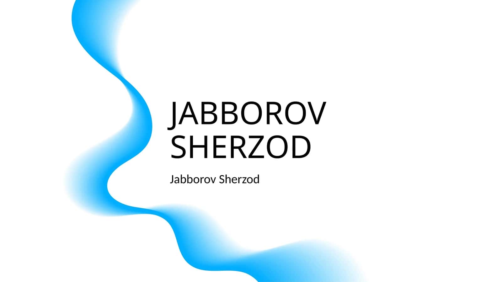 Sherzod Jabborov haqida 1