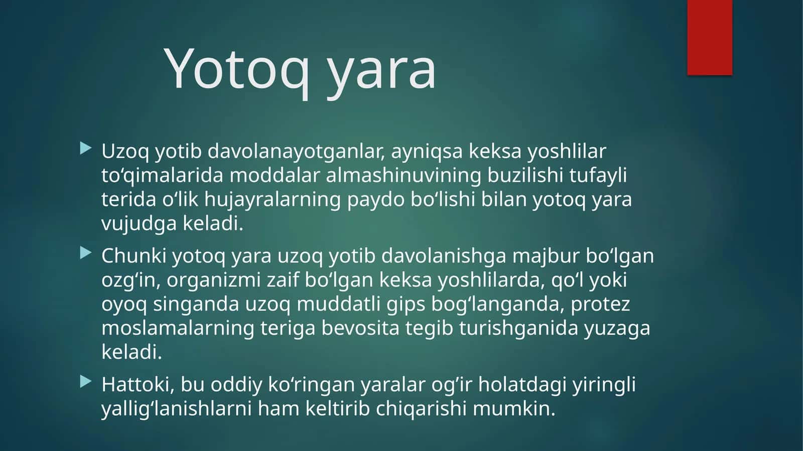 Yotoq yara 1
