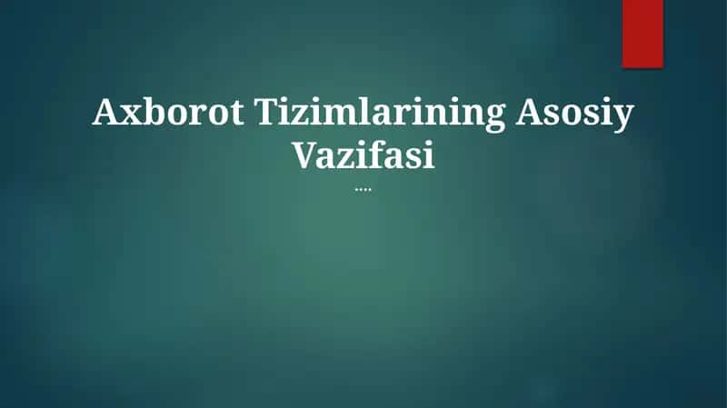 Biznes razvedkasi (BI) 1